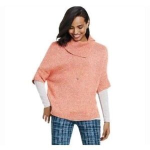 Cabi #3011 Foldover Pullover Sweater in Turmeric Fleck Size S